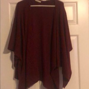 Burgundy shortsleeved kimono